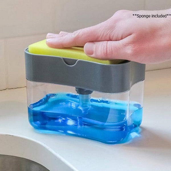 SOAP AND DISHWASHING PUMP WITH ( SPONGE )