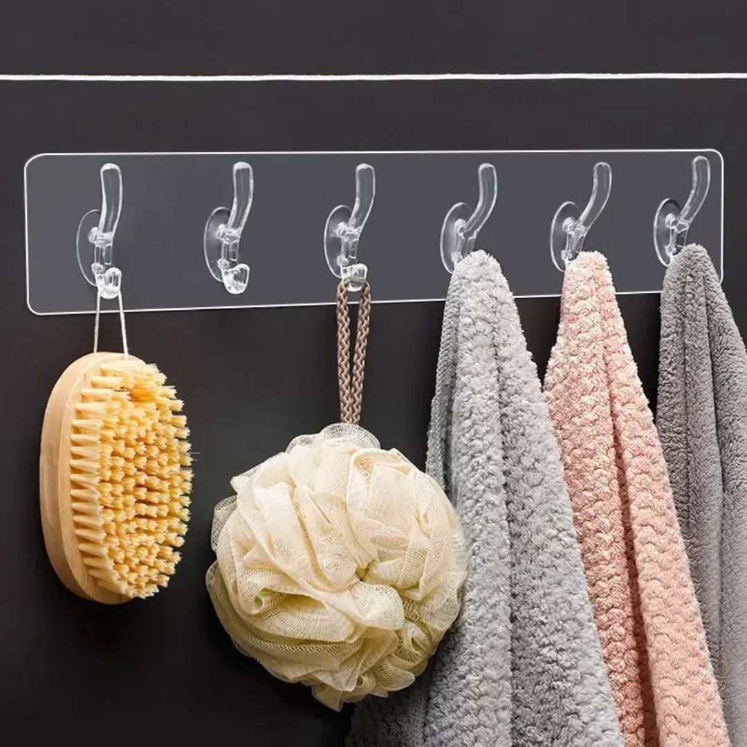 Self Adhesive Hooks 6 hooks layers (Pack of 2)