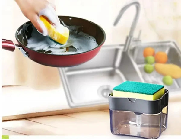 SOAP AND DISHWASHING PUMP WITH ( SPONGE )