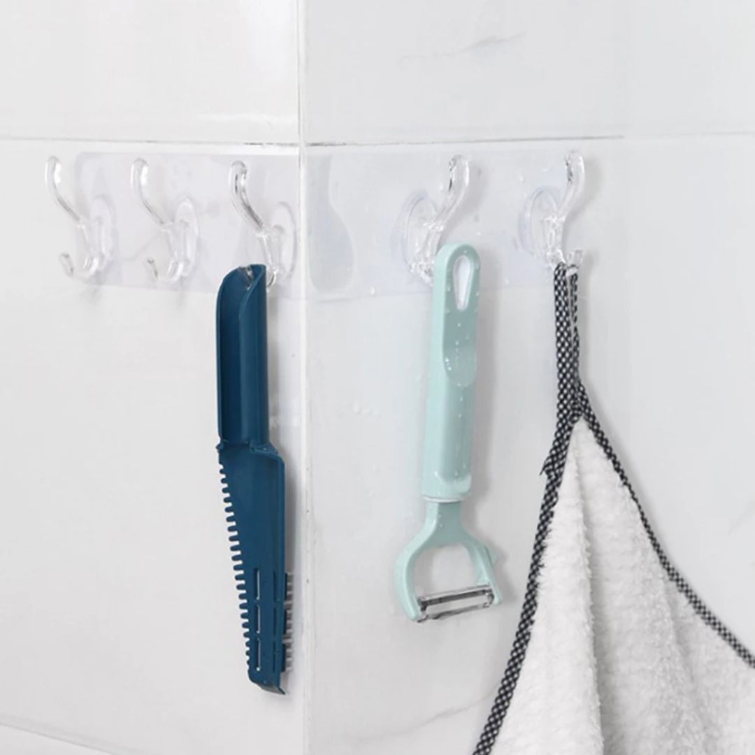 Self Adhesive Hooks 6 hooks layers (Pack of 2)