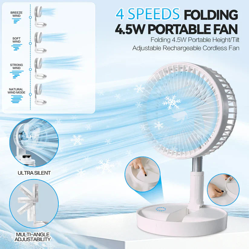 USB Rechargeable Fan That Is Foldable And Portable