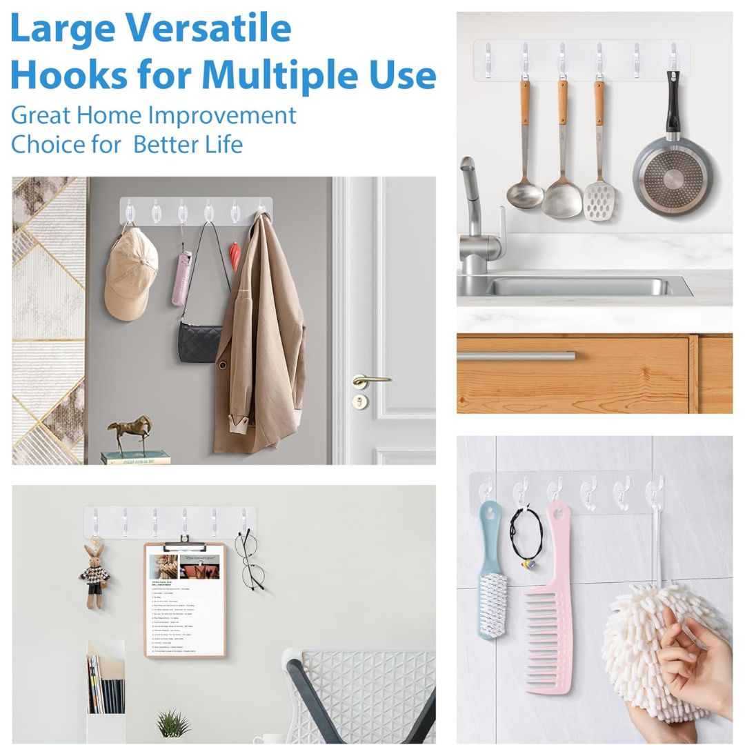 Self Adhesive Hooks 6 hooks layers (Pack of 2)