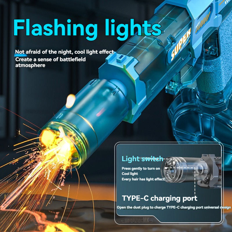POWERFULL ELECTRIC WATER GUN WITH LIGHTUP