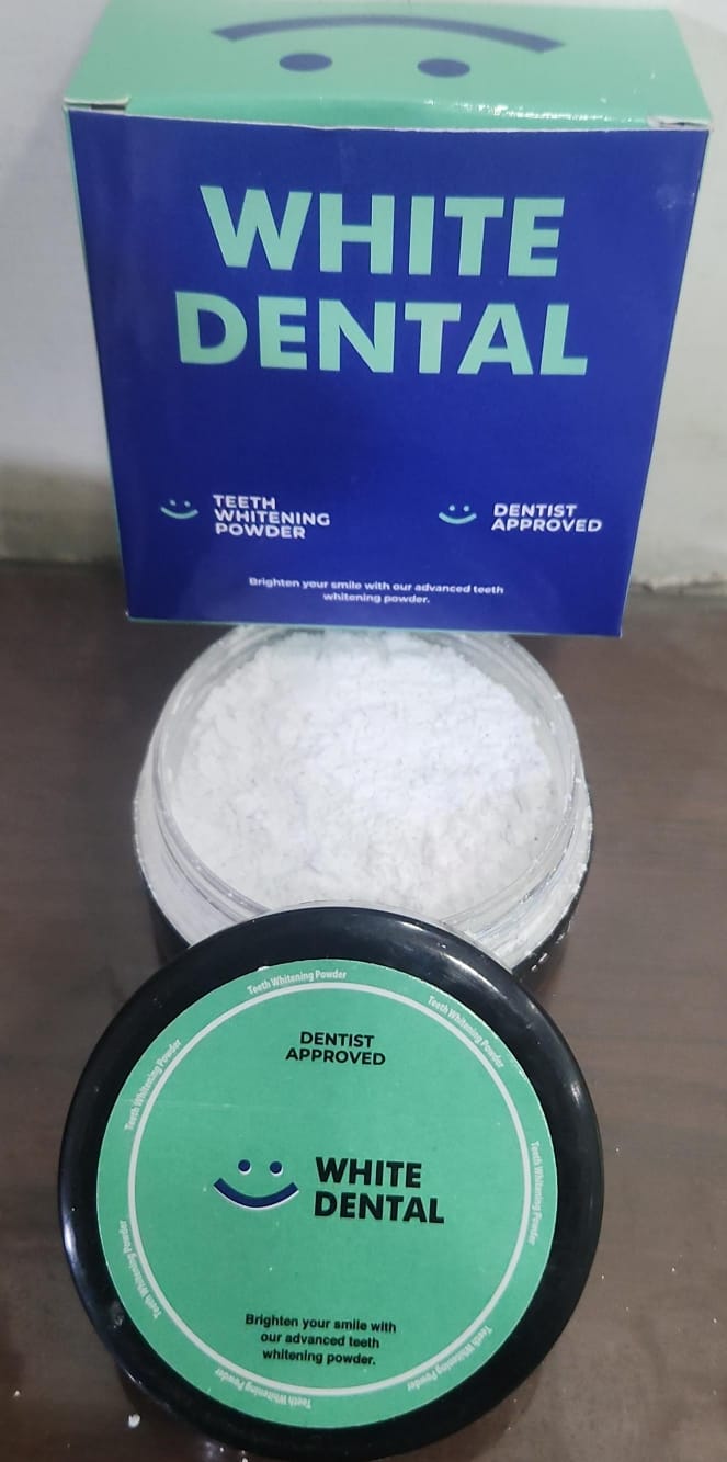 WHITE DENTAL TEETH POWDER