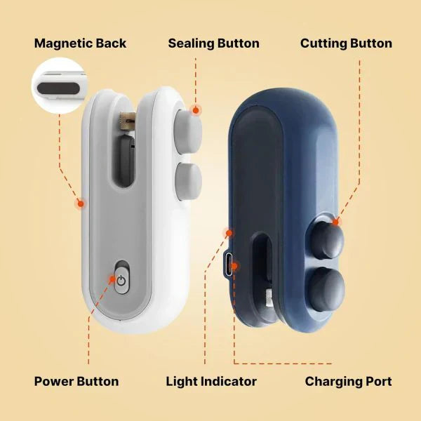 Mini Bag Sealer – Quick, Rechargeable