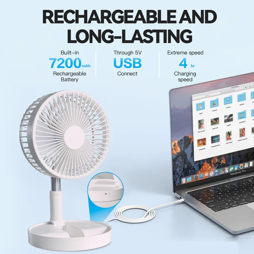 USB Rechargeable Fan That Is Foldable And Portable