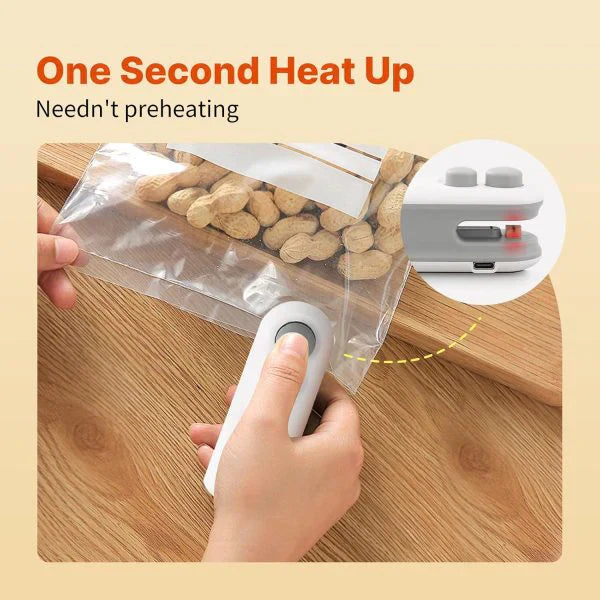 Mini Bag Sealer – Quick, Rechargeable
