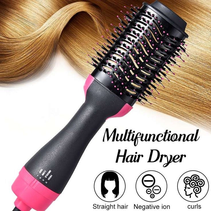 Dynamic Dropps® Hot Air Brush Multi-Function HairDryer Straightener Curler CombOne Step Professional Salon Hai..