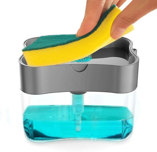 2 in 1 Premium Quality Plastic Soap Dispenser & Sponge Holder Pump (Free Delivery)