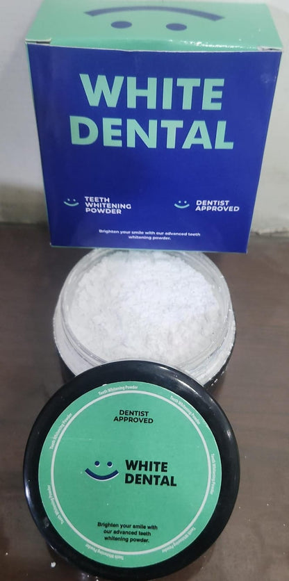 WHITE DENTAL TEETH POWDER